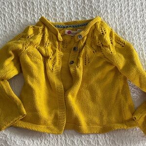 Baby Boden Mustard Knit Cardigan
